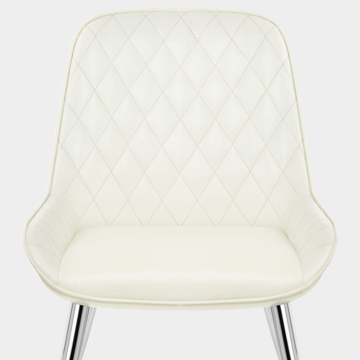Lincoln Chrome Chair Antique Cream Seat Image