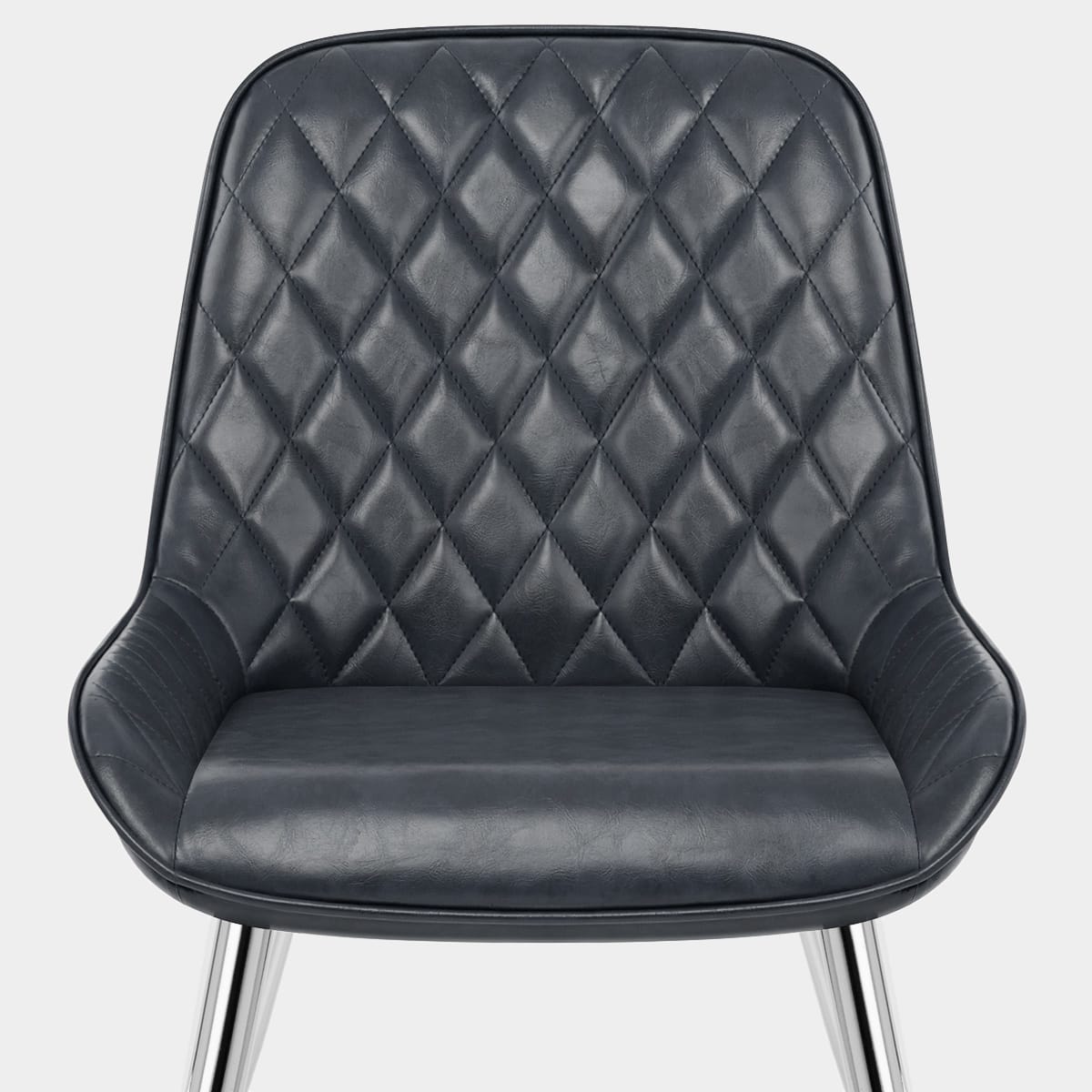 Lincoln Chrome Chair Antique Slate Seat Image