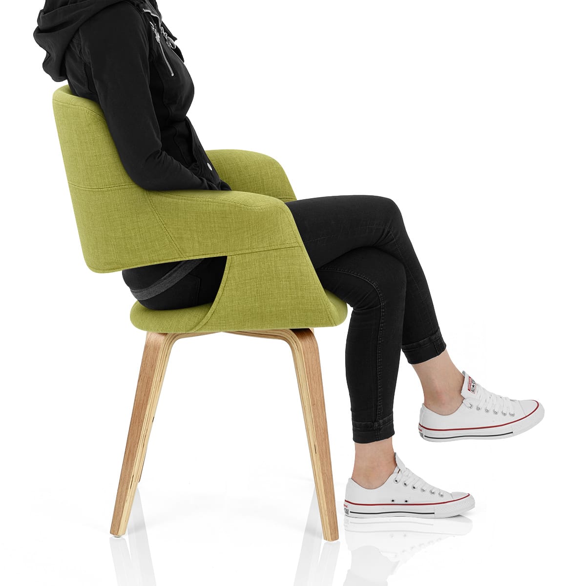 Lloyd Dining Chair Oak & Green Frame Image