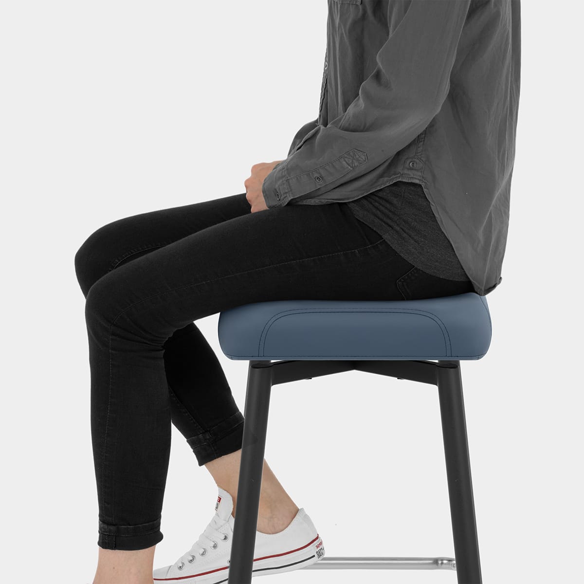 Luca Bar Stool Blue Seat Image