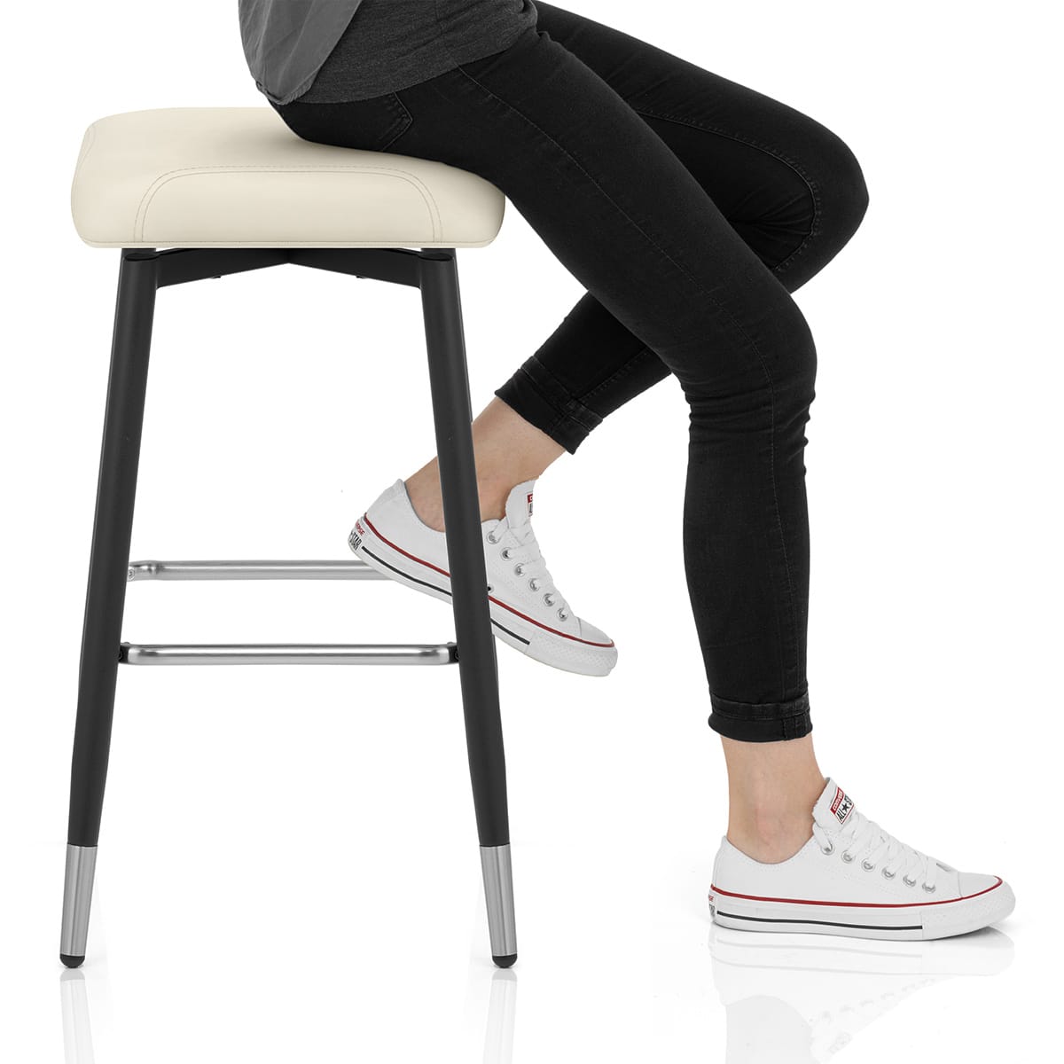 Luca Bar Stool Cream Frame Image