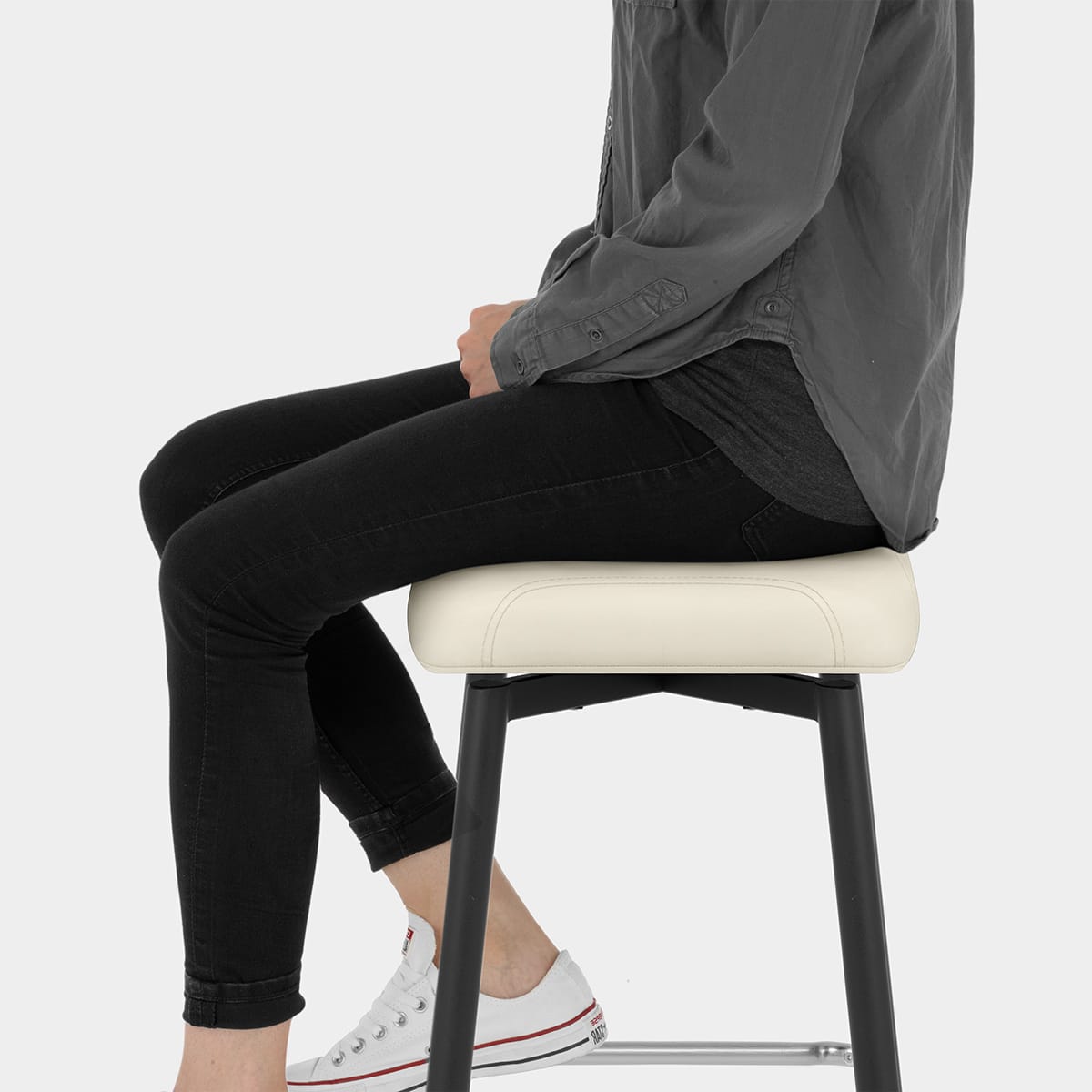 Luca Bar Stool Cream Seat Image