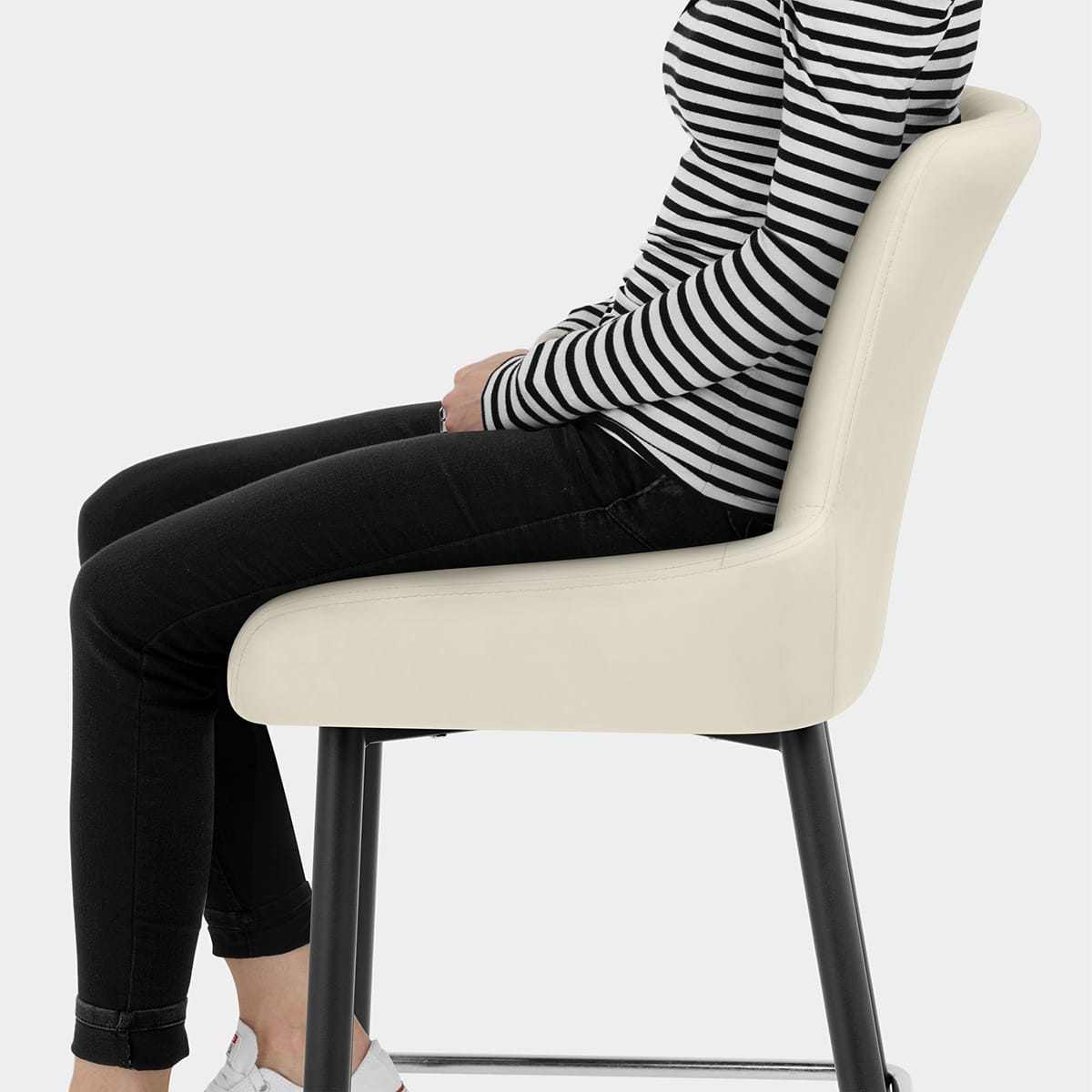 Lucia Bar Stool Cream Seat Image