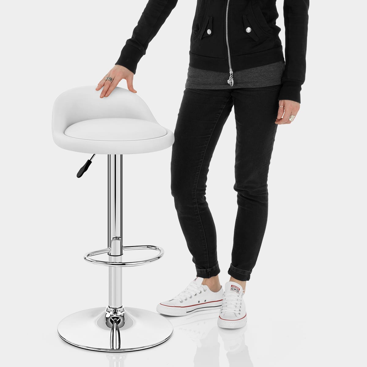 Lulu Bar Stool White Features Image