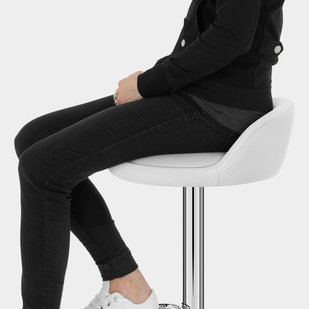 Lulu Bar Stool White Seat Image