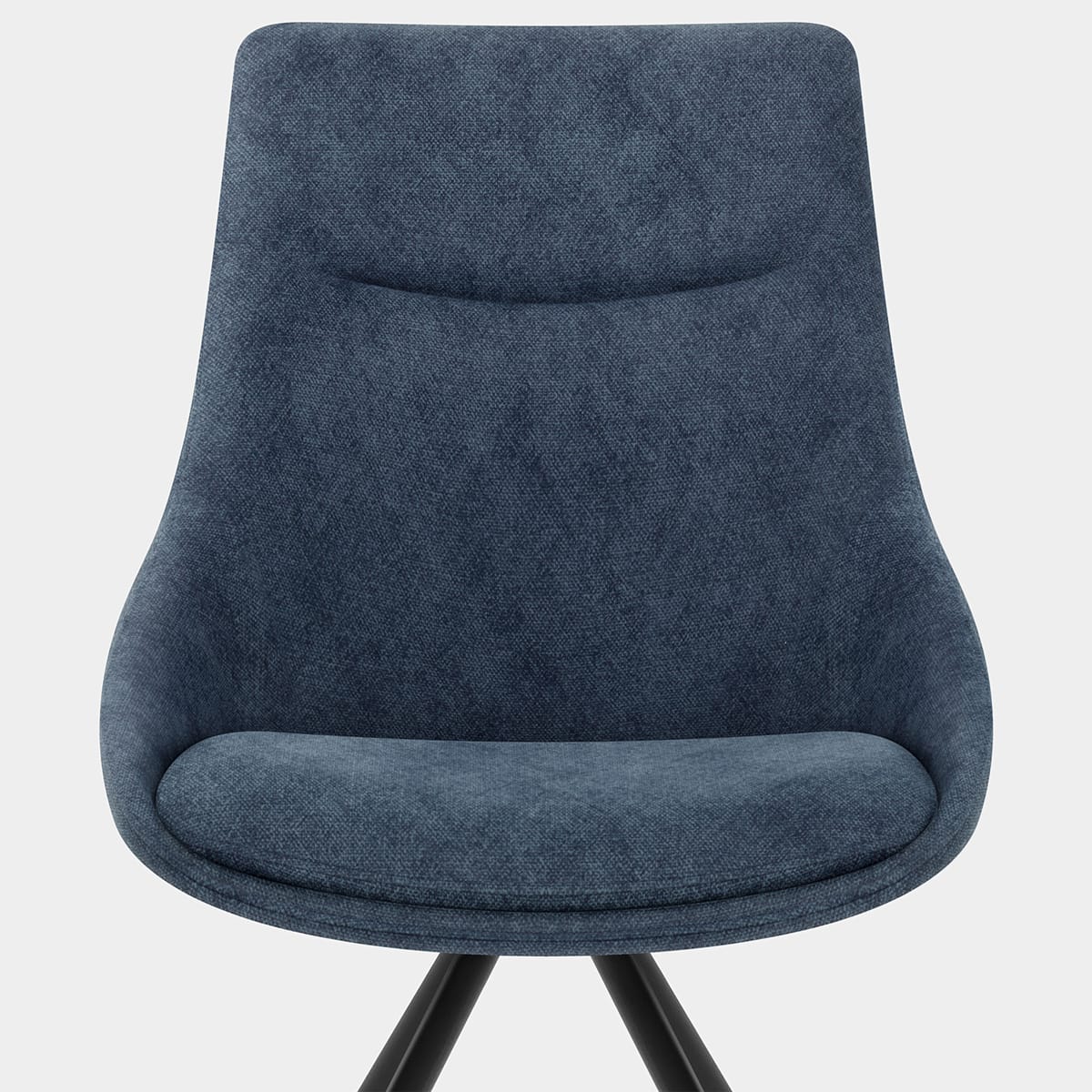 Lure Dining Chair Blue Fabric Seat Image