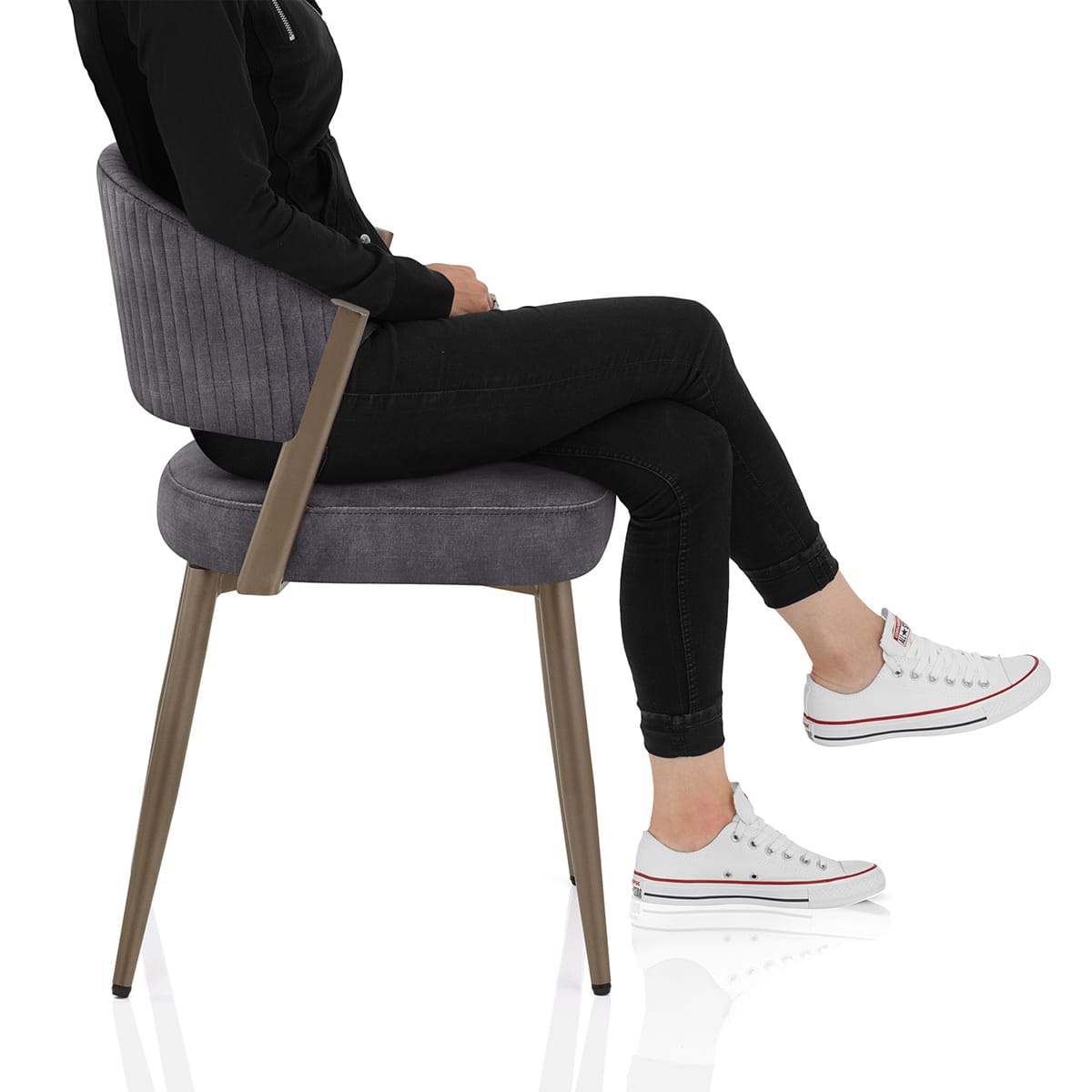 Lusso Dining Chair Black Velvet Frame Image