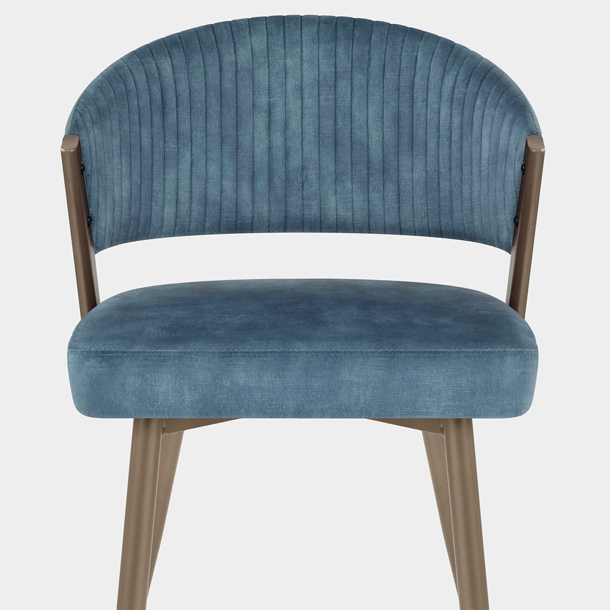 Lusso Dining Chair Blue Velvet Seat Image