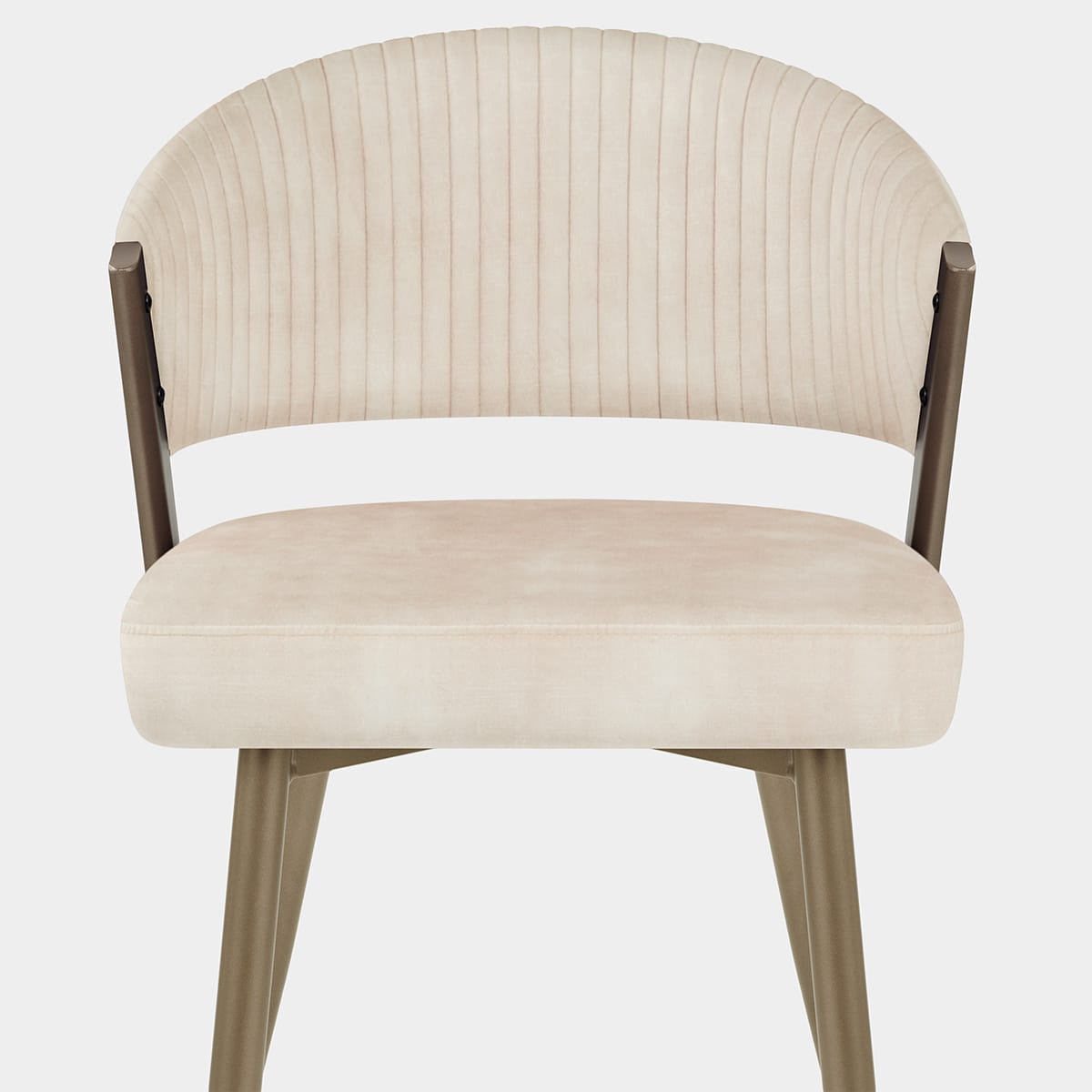 Lusso Dining Chair Cream Velvet Seat Image