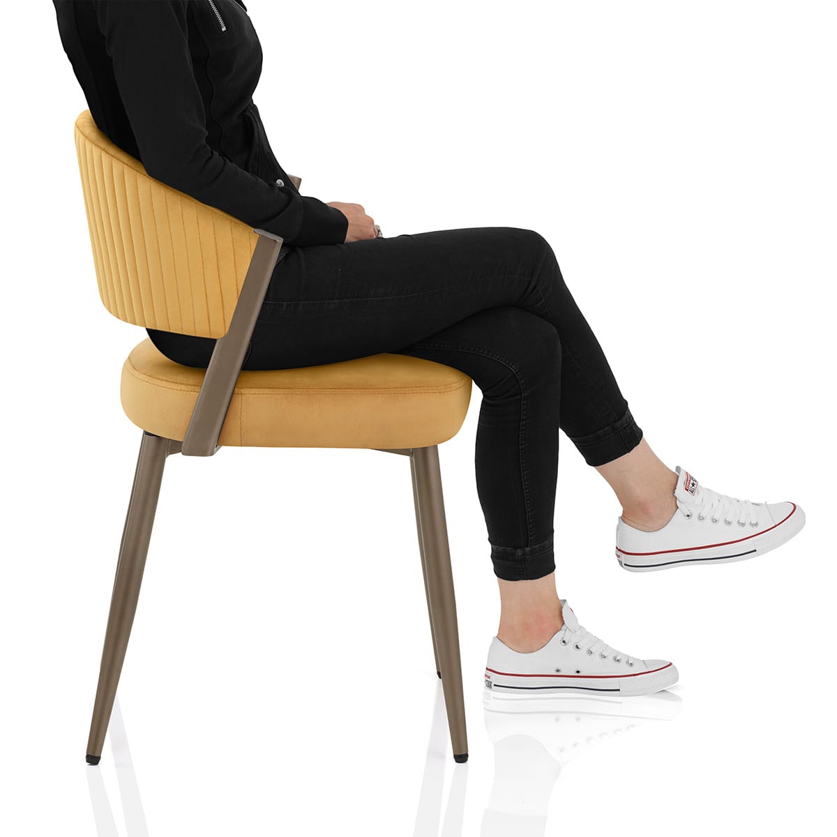 Lusso Dining Chair Gold Velvet Frame Image