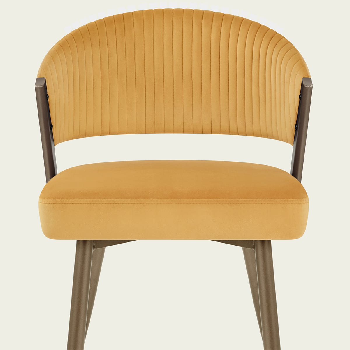 Lusso Dining Chair Gold Velvet Seat Image