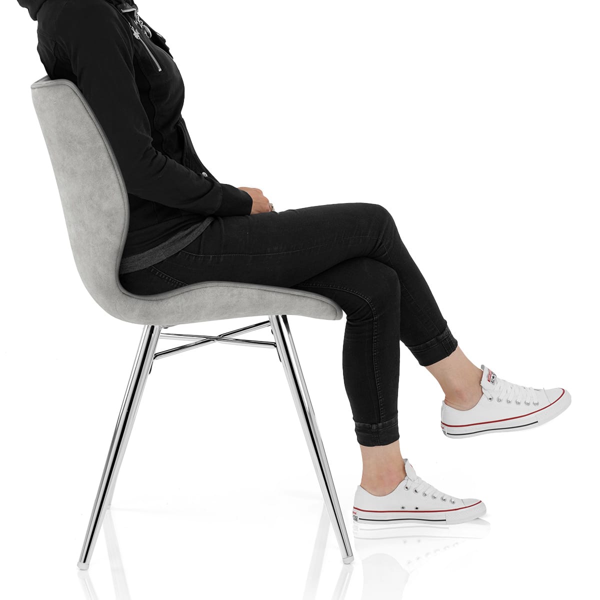 Lux Dining Chair Antique Grey Frame Image