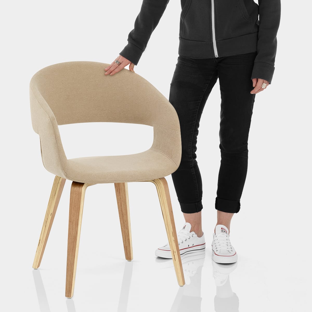 Marcus Dining Chair Beige Features Image