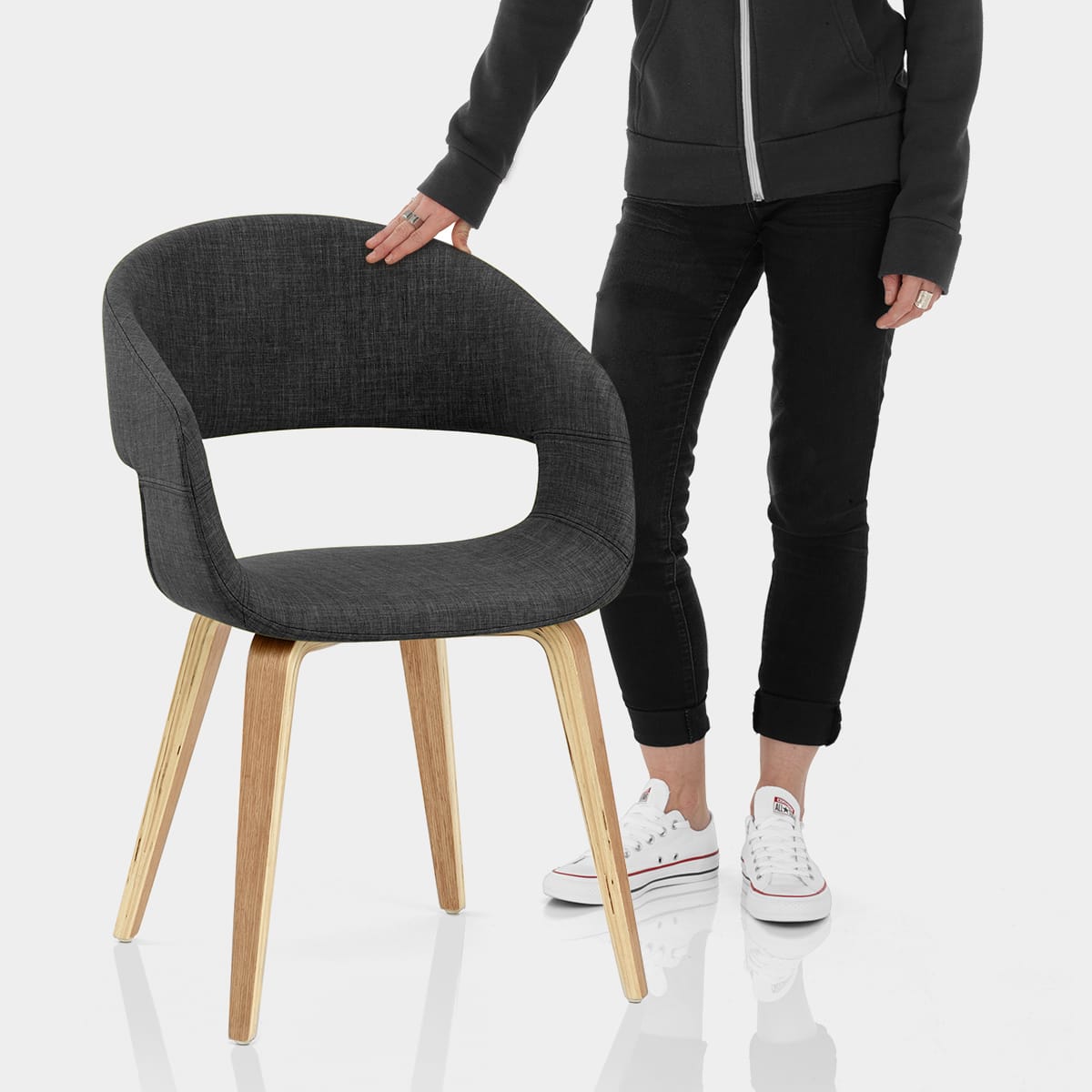 Marcus Dining Chair Grey Features Image