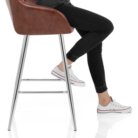 Mason Bar Stool Antique Brown Frame Image