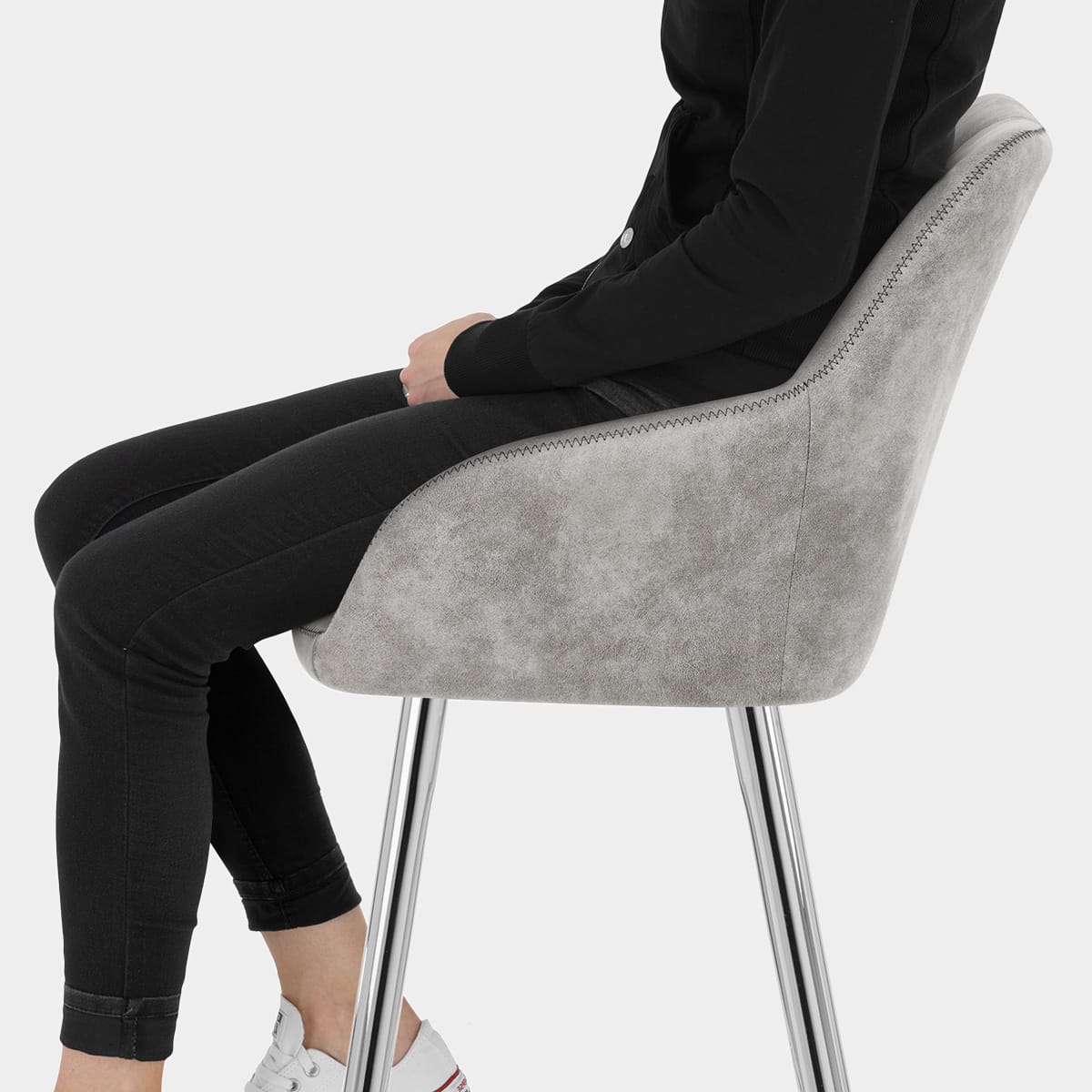 Mason Bar Stool Light Grey Seat Image