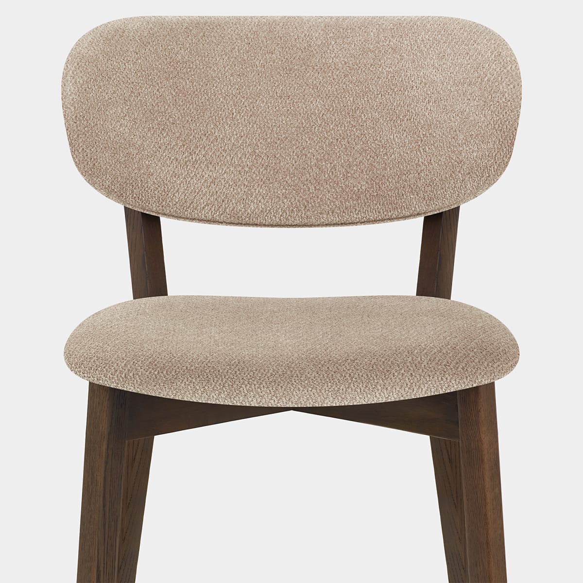 Maya Dark Oak Chair Tweed Fabric Seat Image