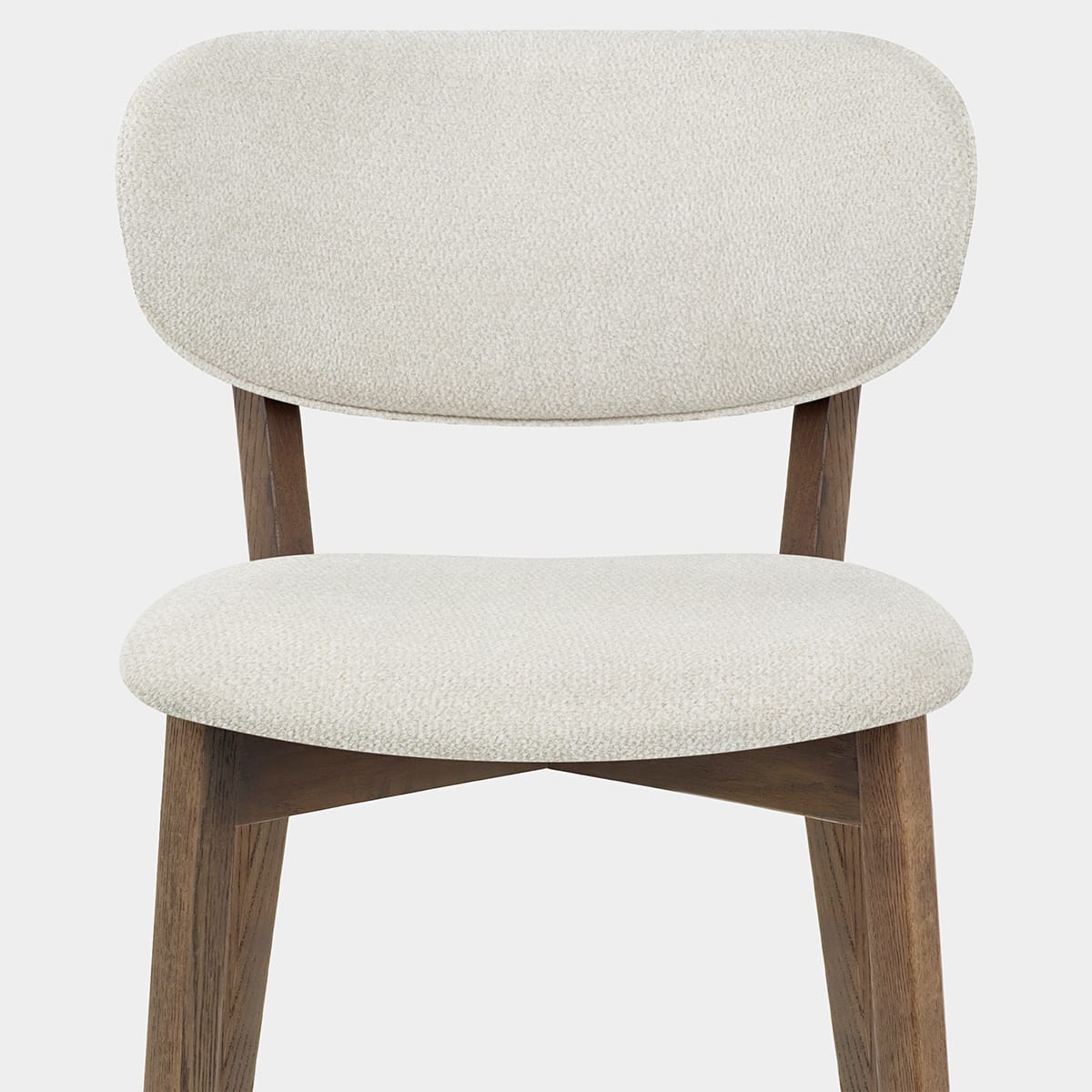 Maya Light Oak Chair Ivory Fabric Seat Image