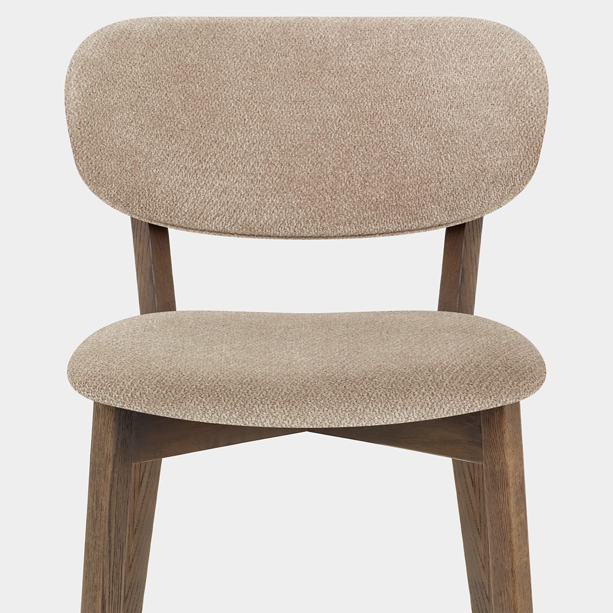 Maya Light Oak Chair Tweed Fabric Seat Image