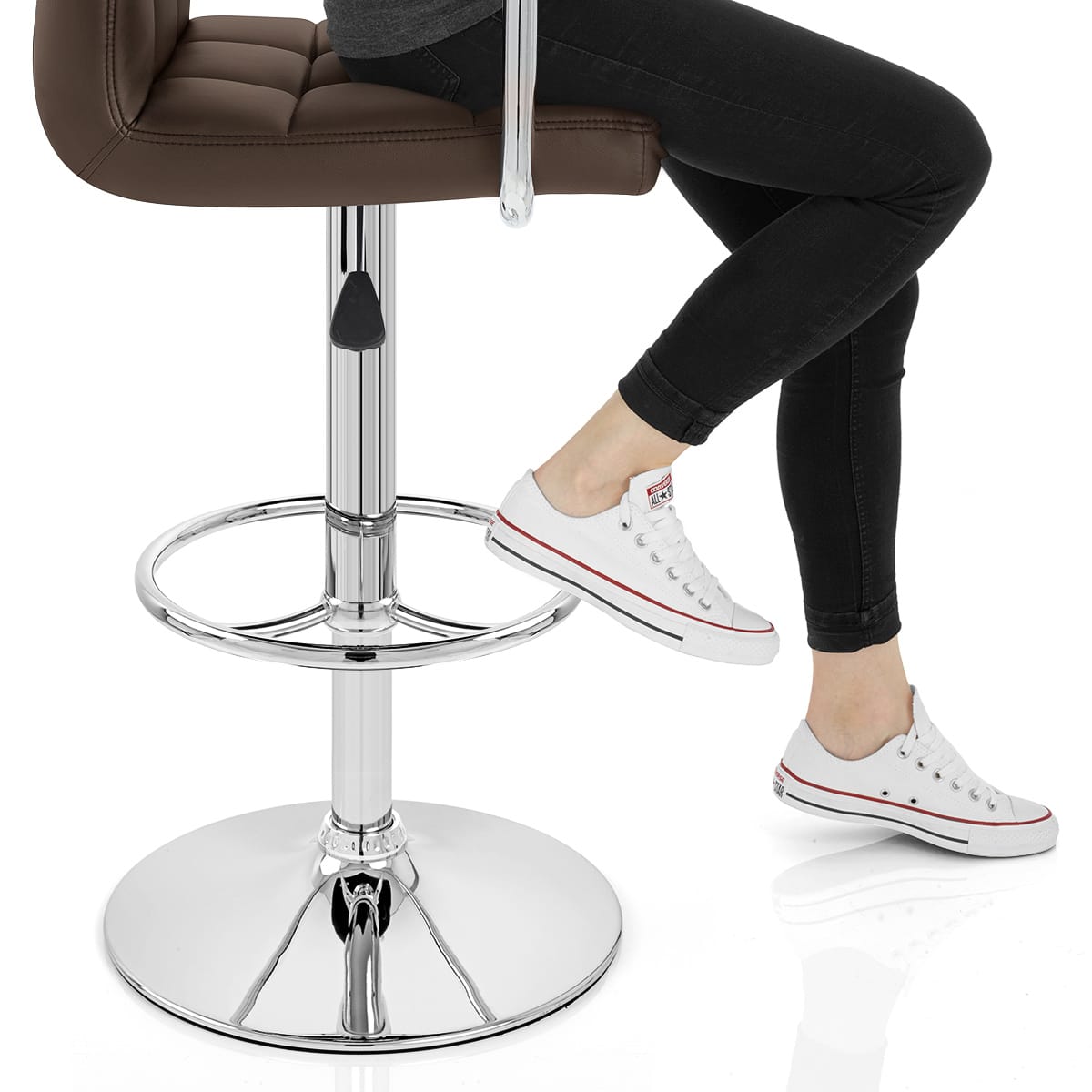 Maze Bar Stool Brown Frame Image