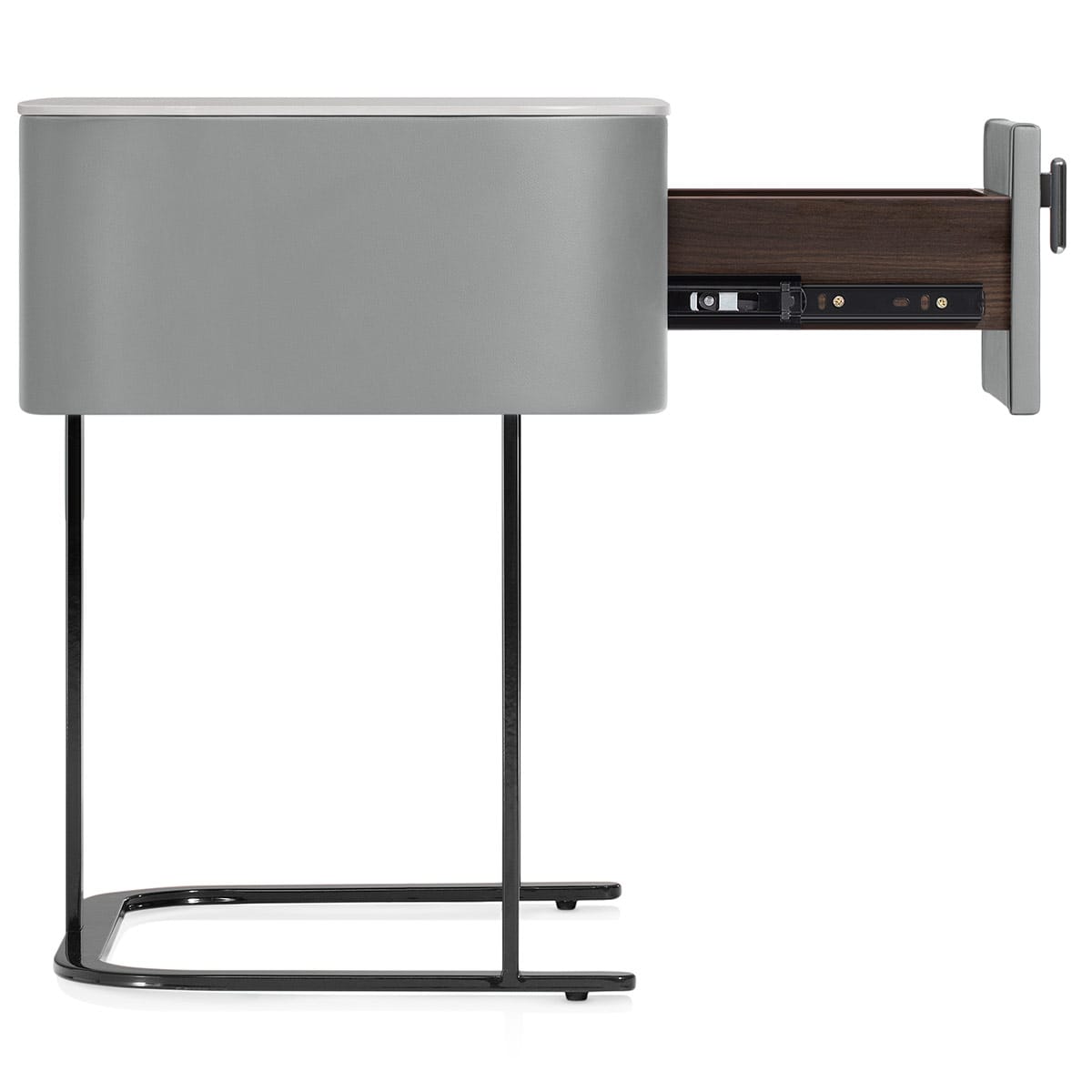 Melrose Bedside Table Grey Frame Image