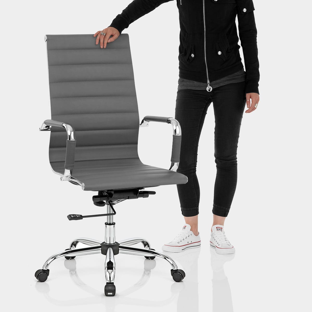 Metro Office Chair Grey Features Image
