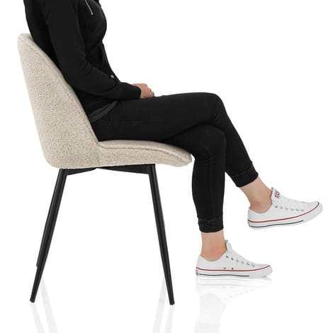 Mia Dining Chair Cream Fabric Frame Image