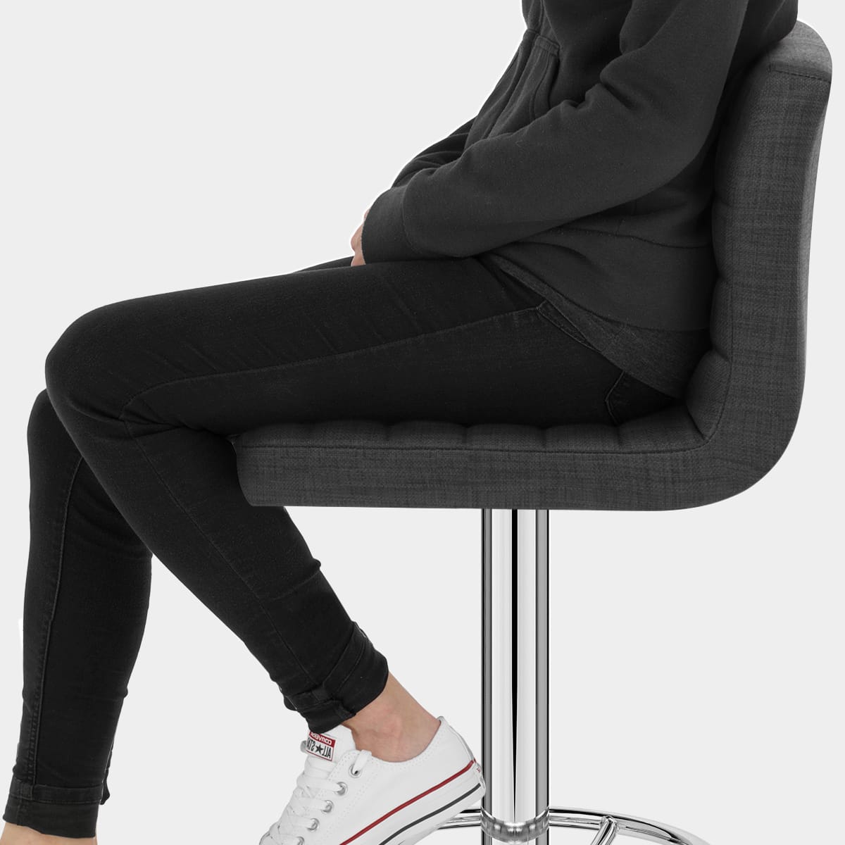 Mint Bar Stool Charcoal Fabric Seat Image