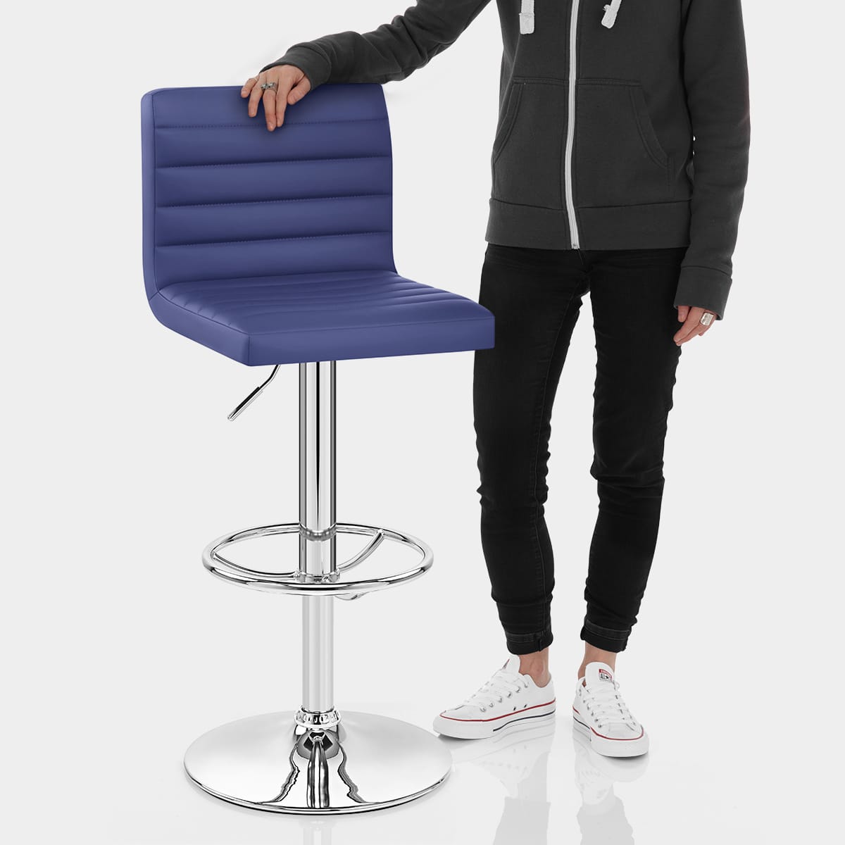 Mint Bar Stool Blue Features Image