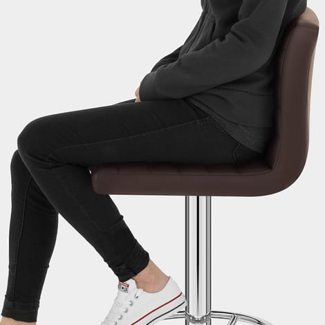 Mint Bar Stool Brown Seat Image