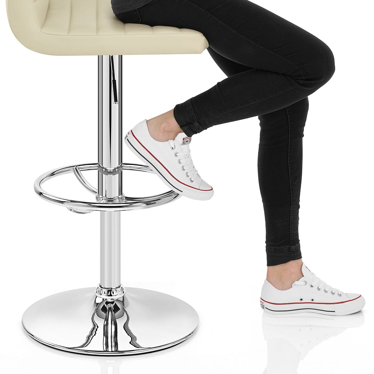 Mint Bar Stool Cream Frame Image