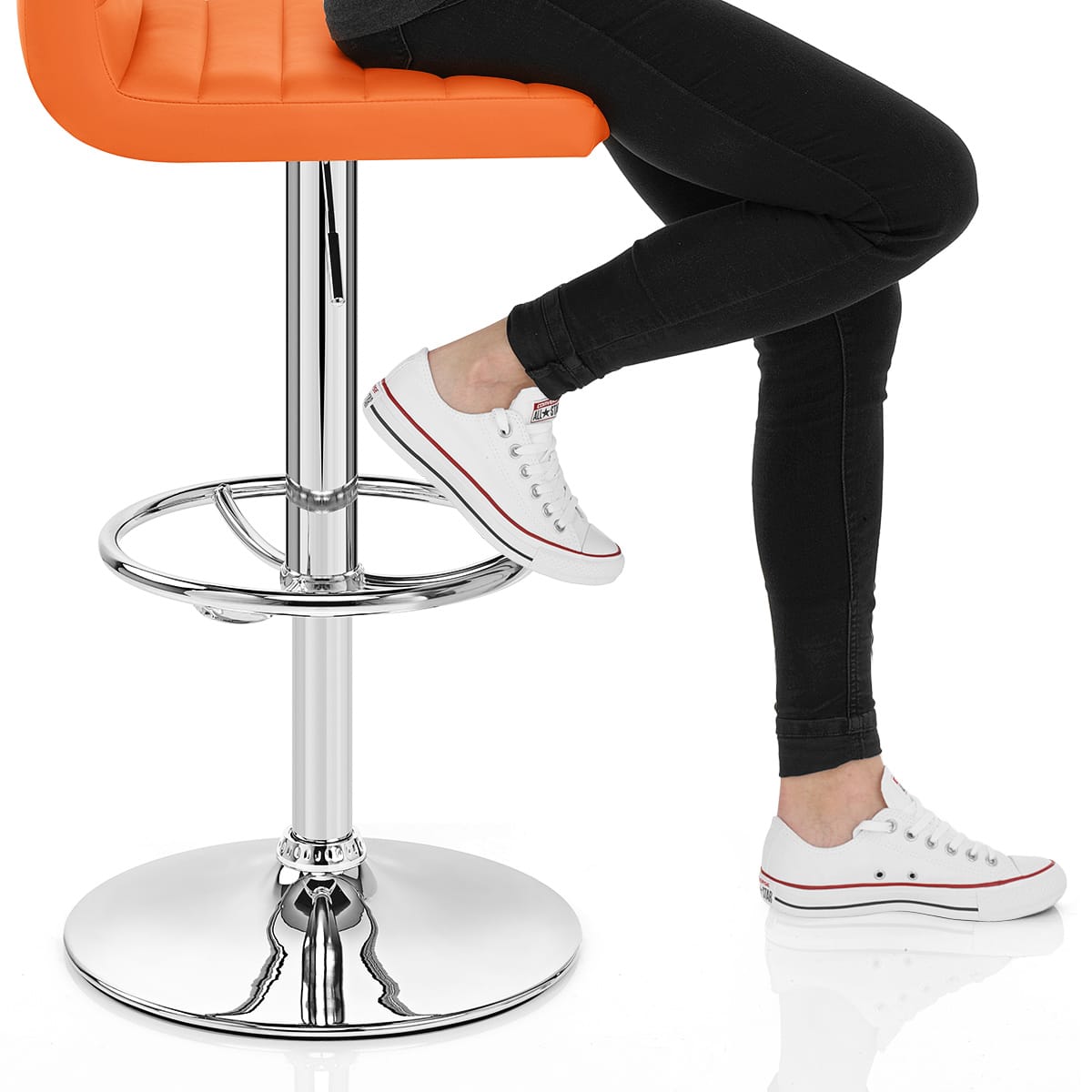 Mint Bar Stool Orange Frame Image