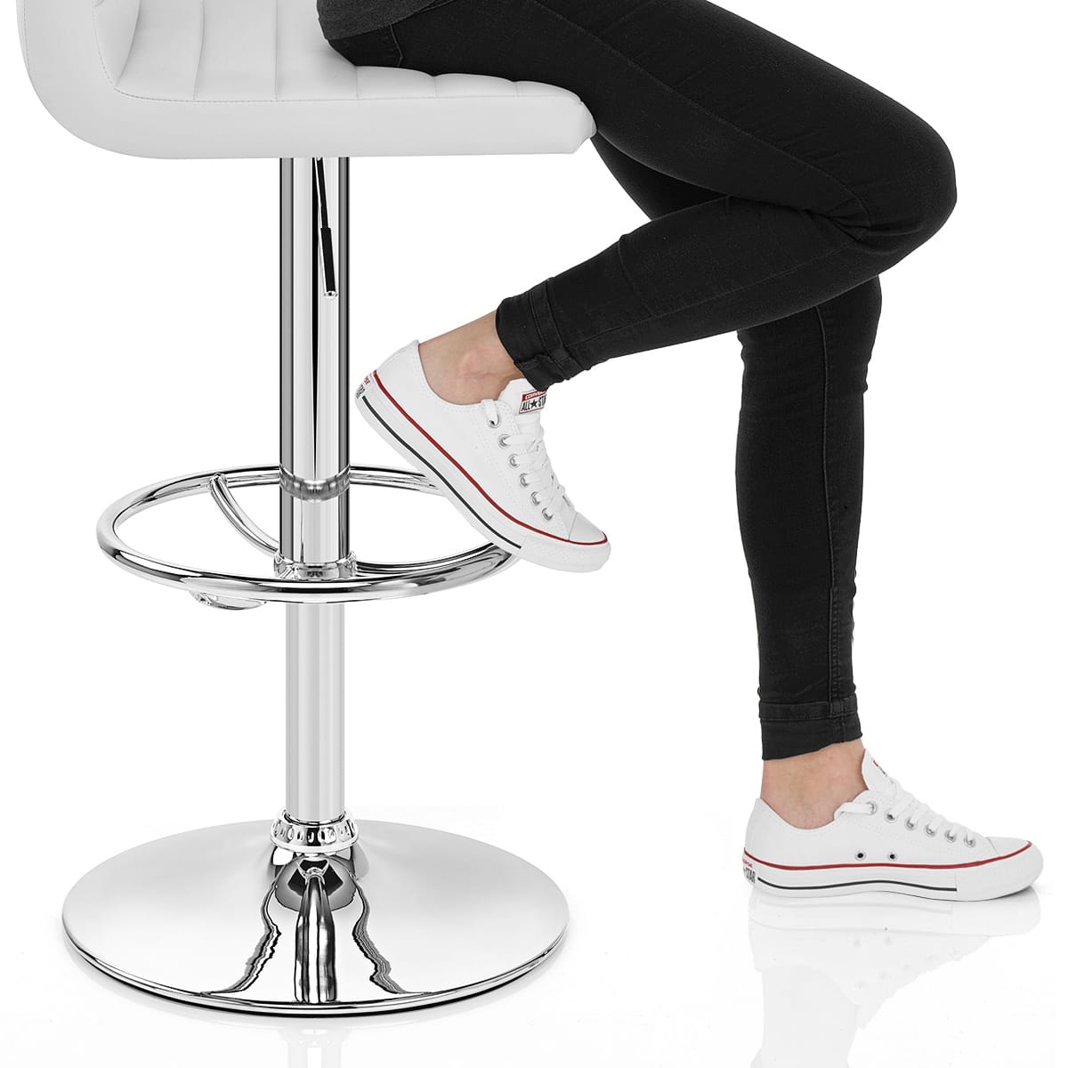 Mint Bar Stool White Frame Image