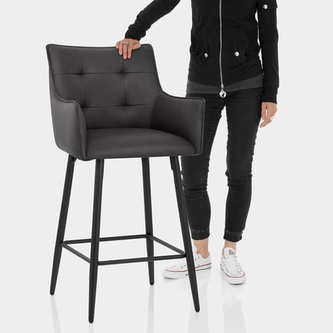 Montana Bar Stool Antique Dark Grey Features Image