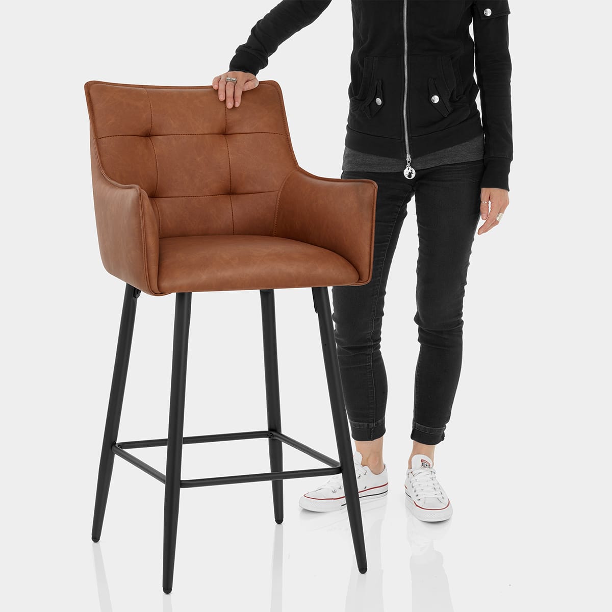 Montana Bar Stool Antique Tan Features Image