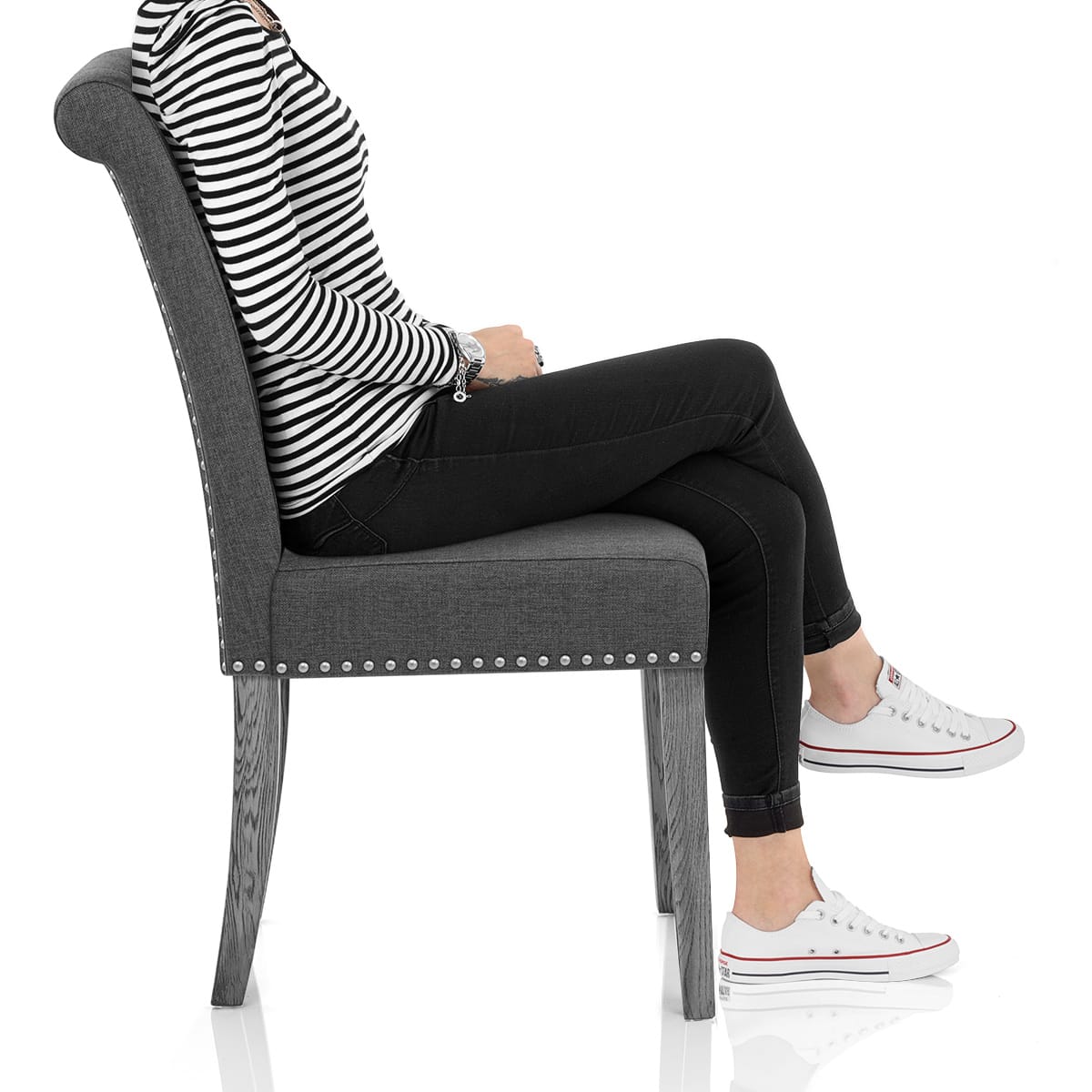 Moreton Dining Chair Charcoal Fabric Frame Image