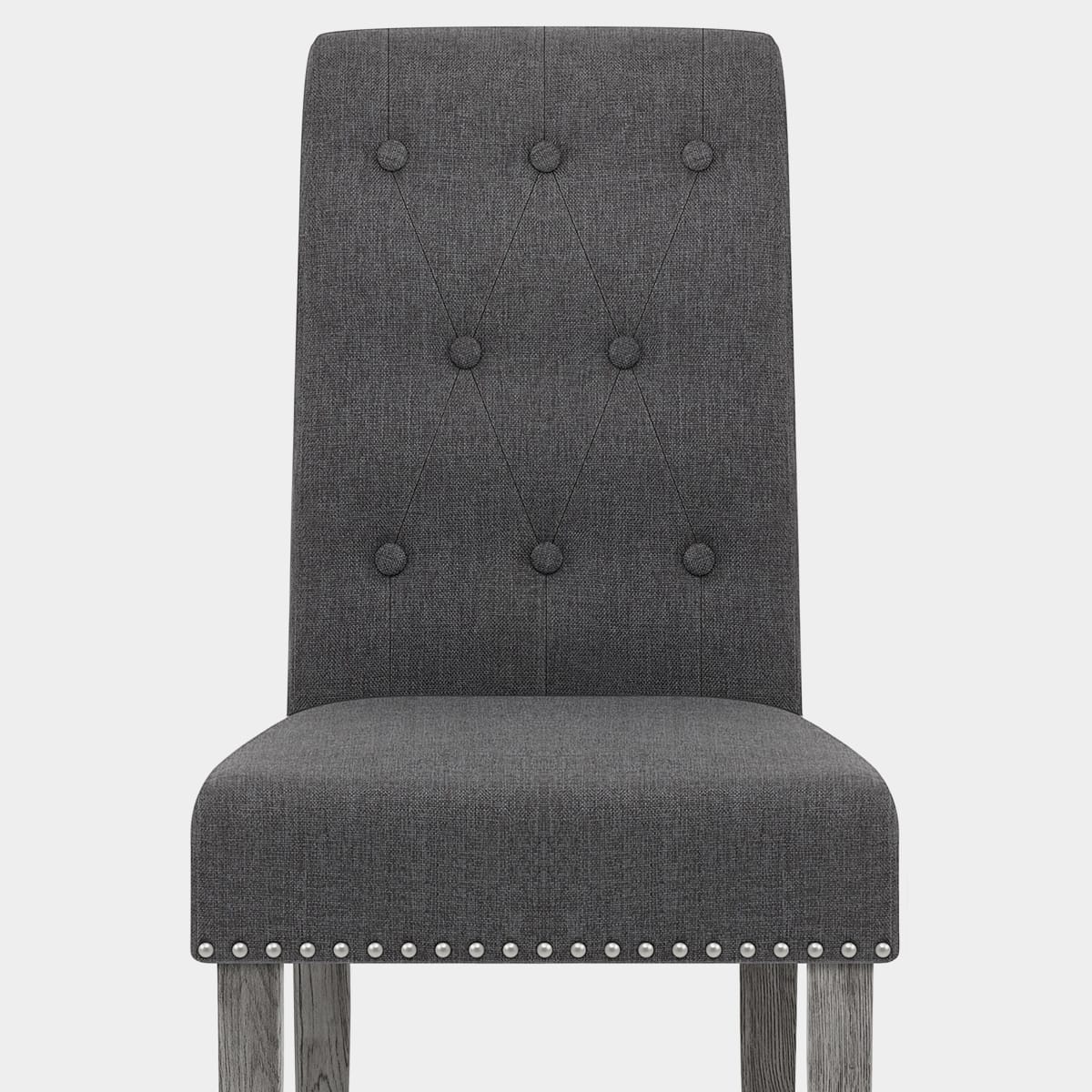 Moreton Dining Chair Charcoal Fabric Seat Image