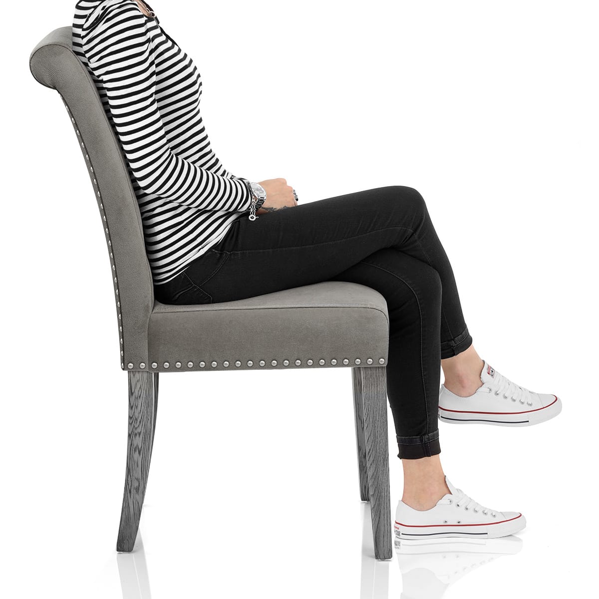 Moreton Dining Chair Grey Velvet Frame Image