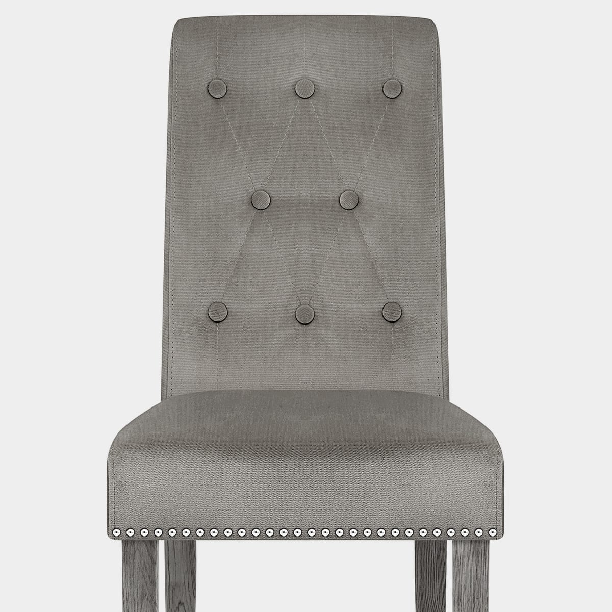 Moreton Dining Chair Grey Velvet Seat Image