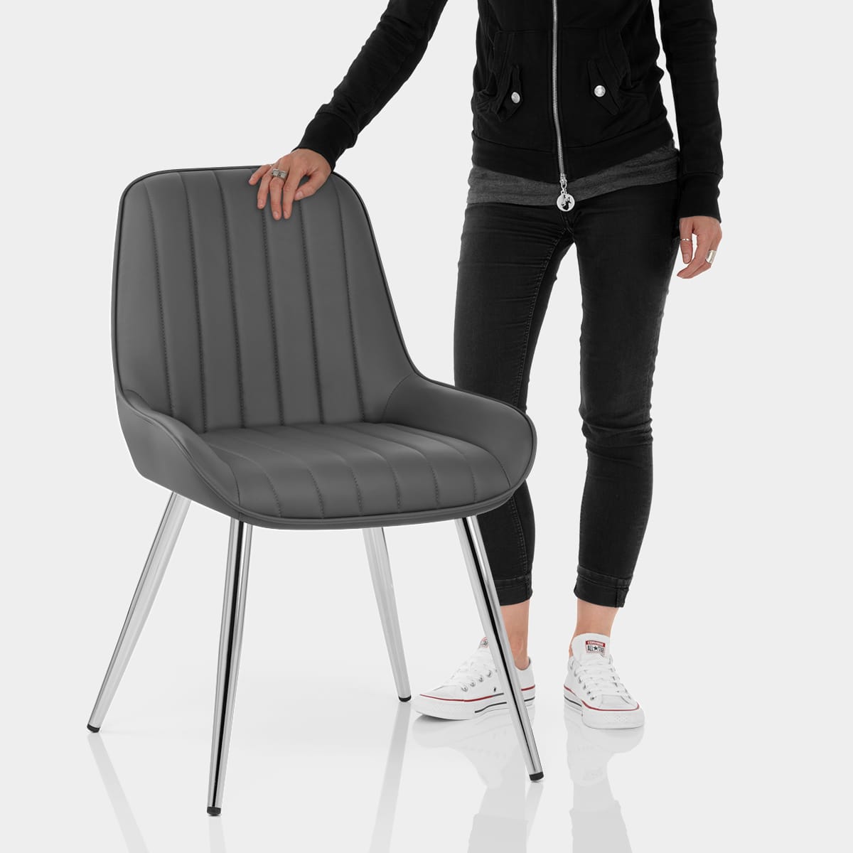 Mustang Chrome Chair Grey Features Image