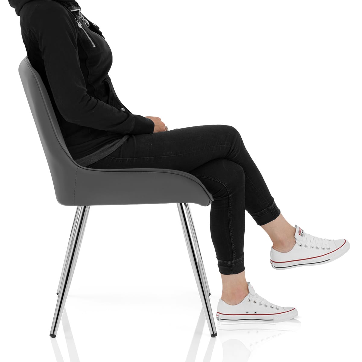 Mustang Chrome Chair Grey Frame Image