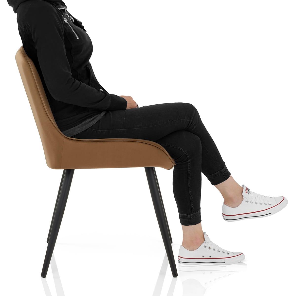 Mustang Chair Brown Velvet Frame Image