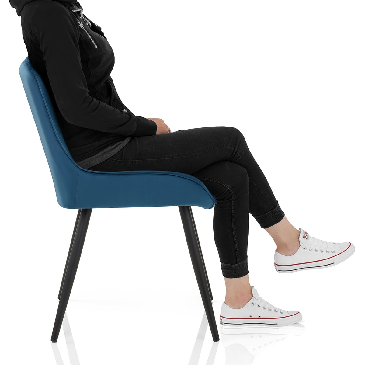 Mustang Chair Midnight Blue Velvet Frame Image