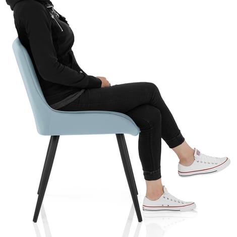 Mustang Chair Sky Blue Velvet Frame Image