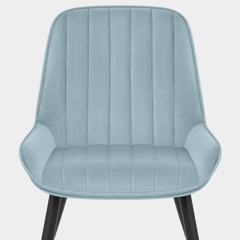 Mustang Chair Sky Blue Velvet Seat Image