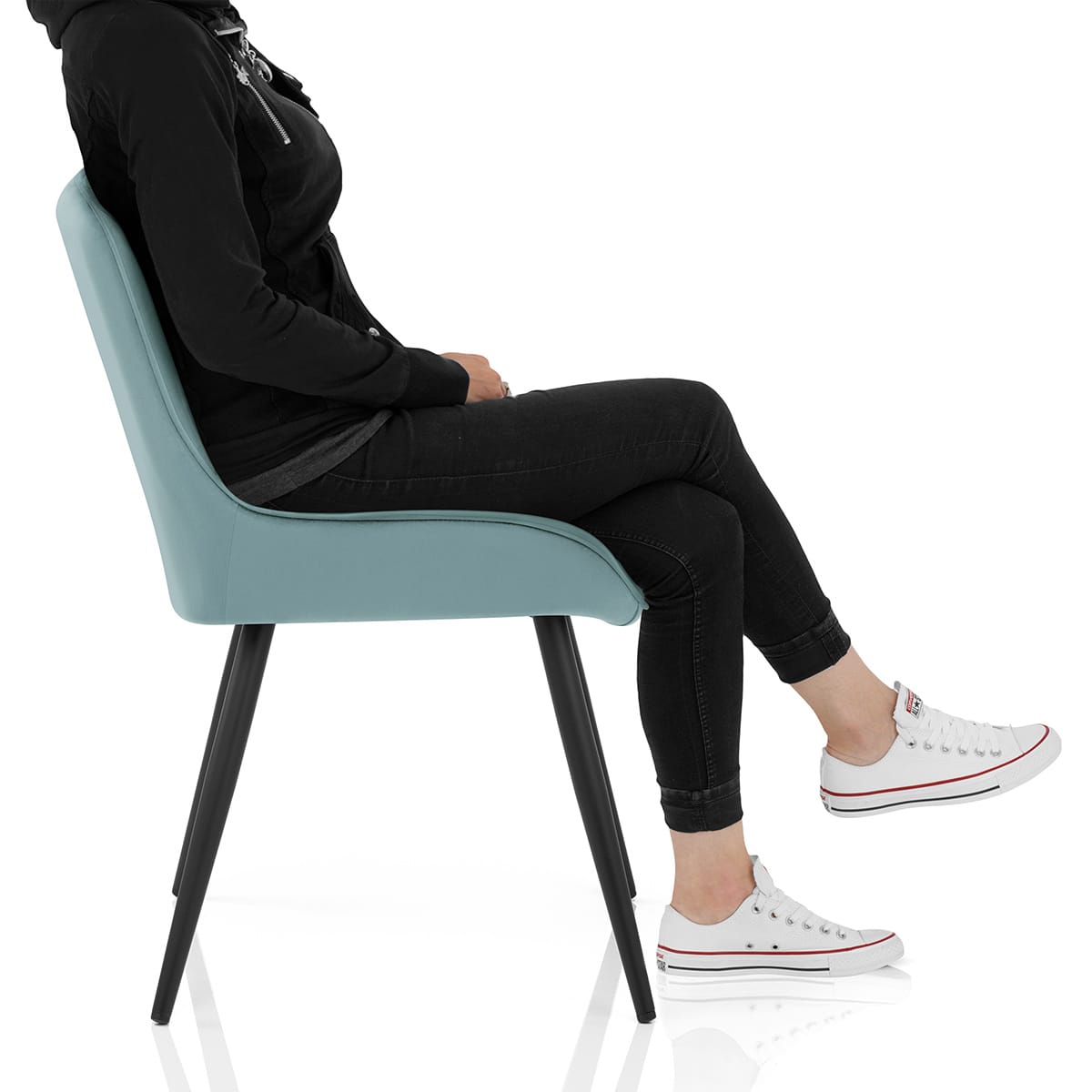 Mustang Chair Teal Velvet Frame Image