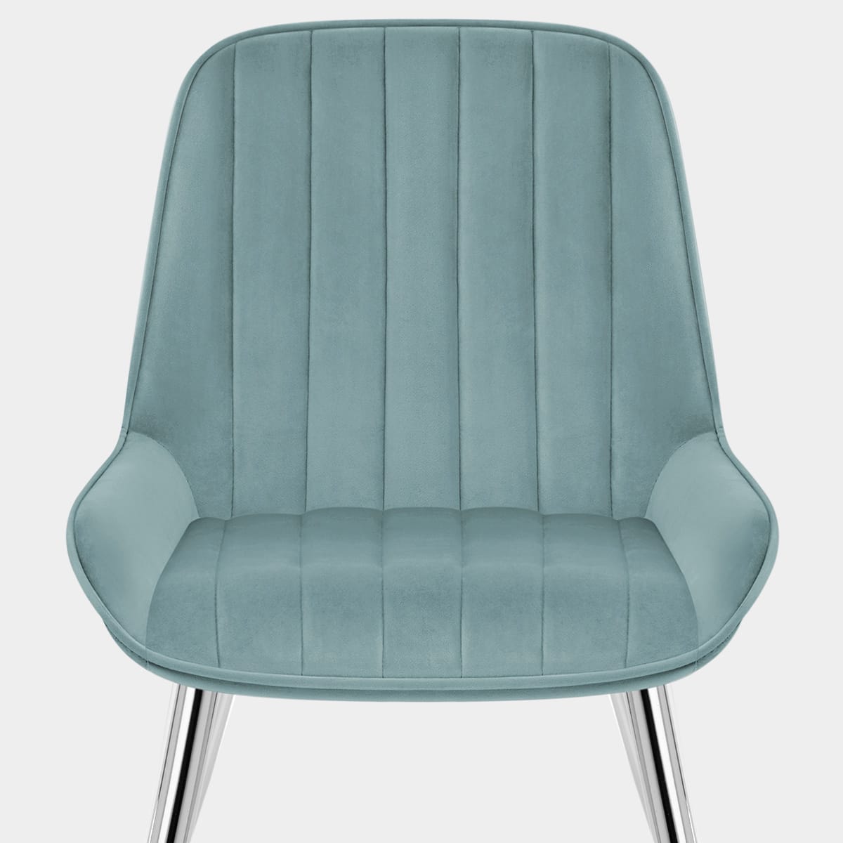 Mustang Chrome Chair Teal Velvet Seat Image
