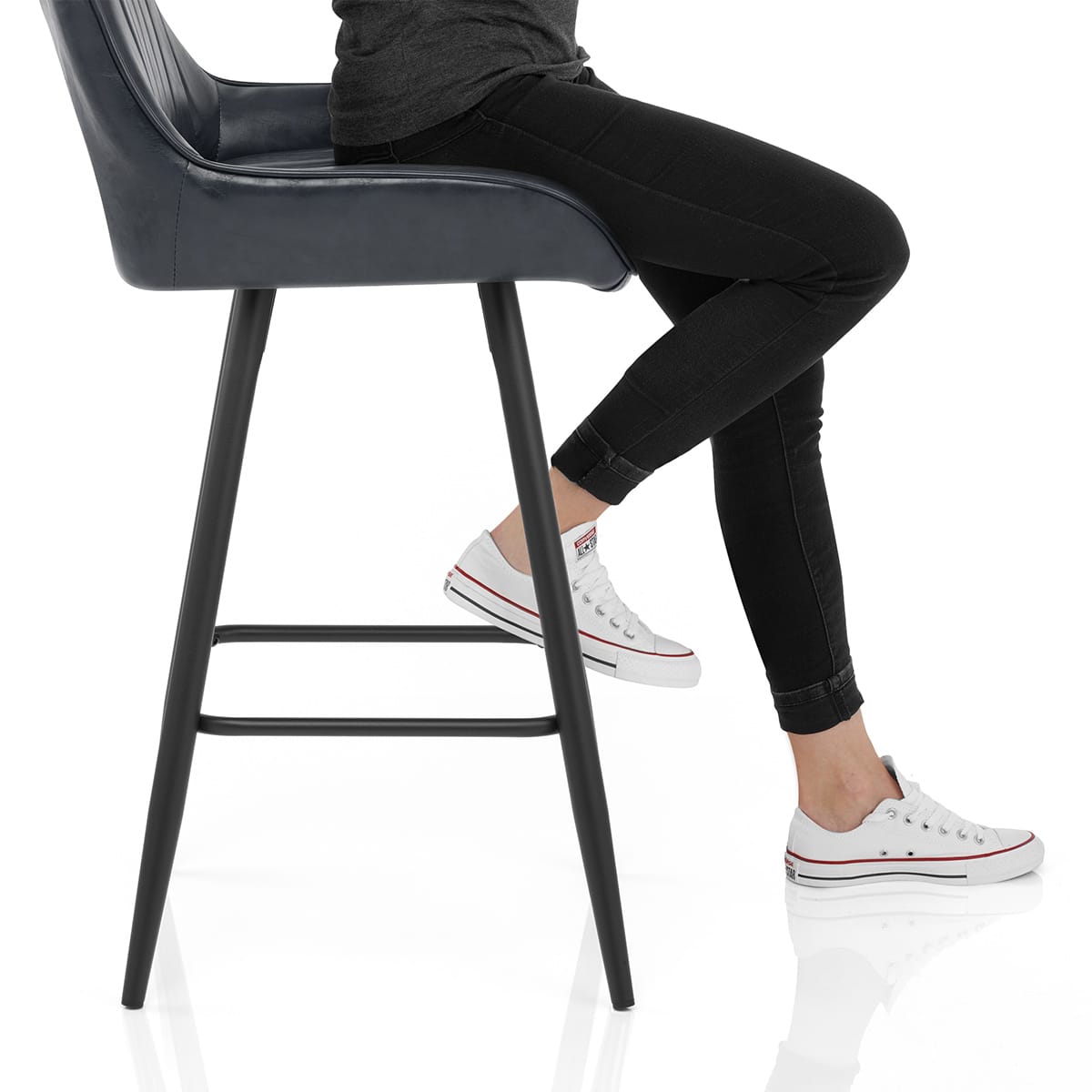 Mustang Bar Stool Antique Slate Frame Image