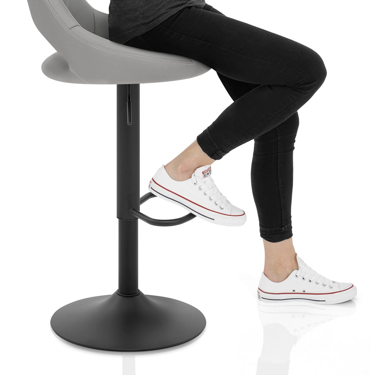 Nadia Bar Stool Grey Frame Image