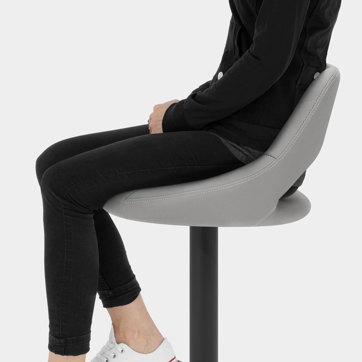 Nadia Bar Stool Grey Seat Image